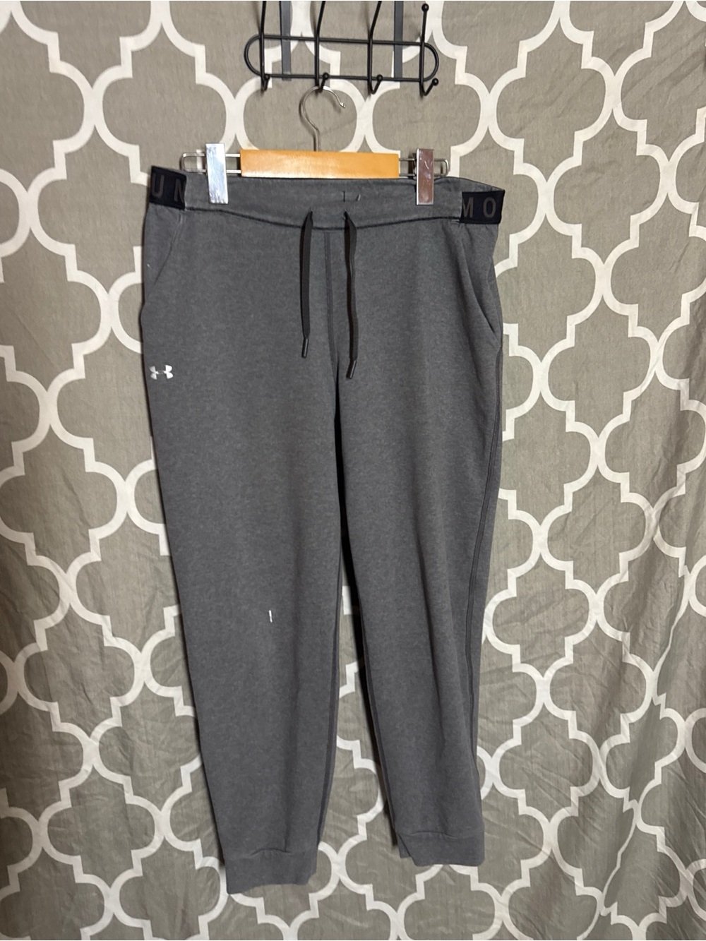 Under Armour Grey Rival Fleece Loose Joggers Sweatpants Size Medium M